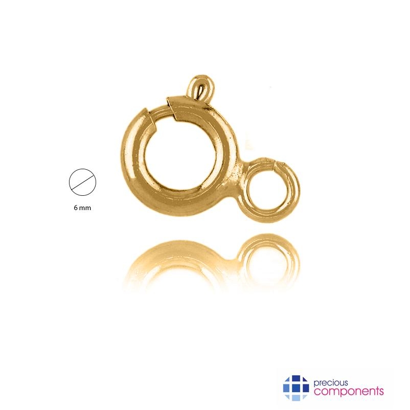 Open Ring   US Seller Of  100  Brass  Spring Ring Clasp 7 MM   Pkg 