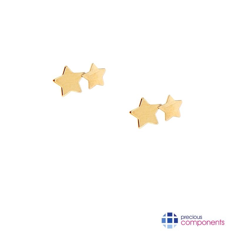 9K Gold STAR EARRINGS - Precious Components