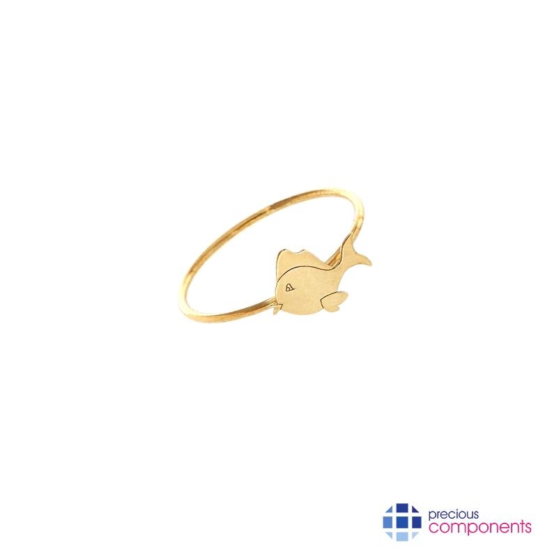 RING FISCH 12 - Gold 9K - Precious Components