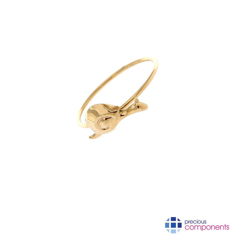 9K Gold SNAIL RING 12 - Precious Components