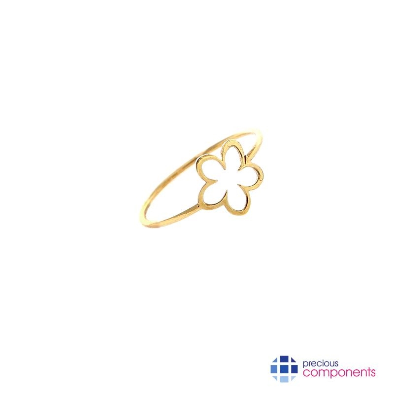 9K Gold FLOWER RING 12 - Precious Components