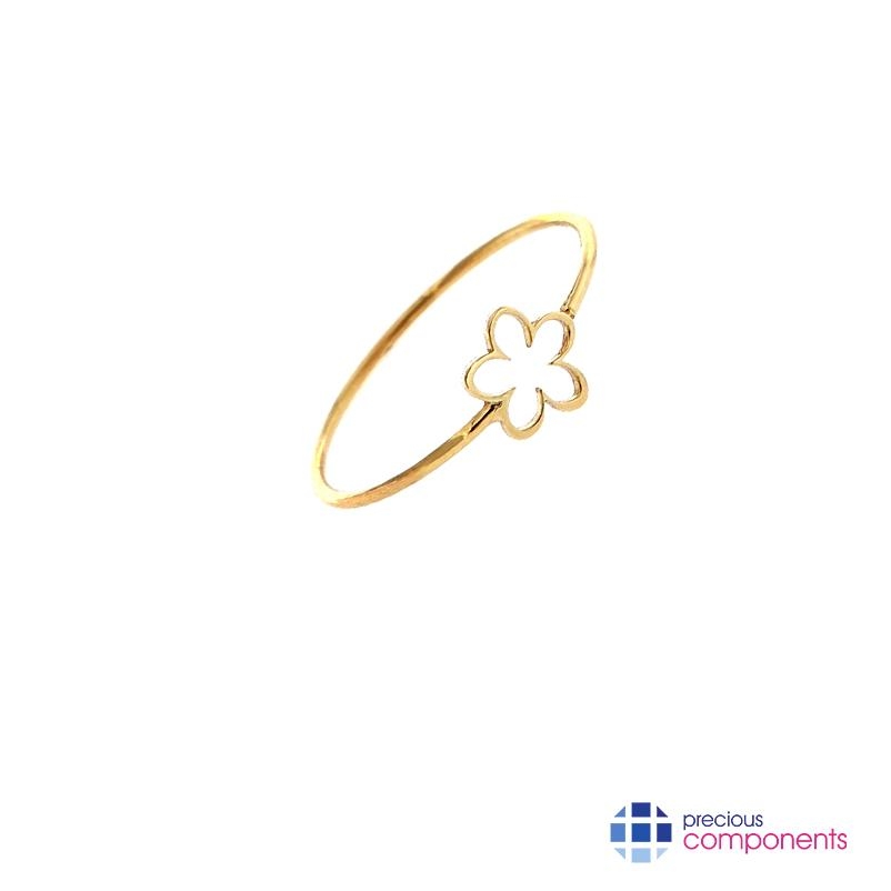 9K Gold FLOWER RING 12 - Precious Components