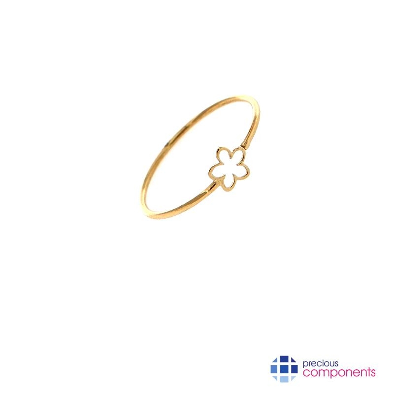 9K Gold FLOWER RING 16 - Precious Components
