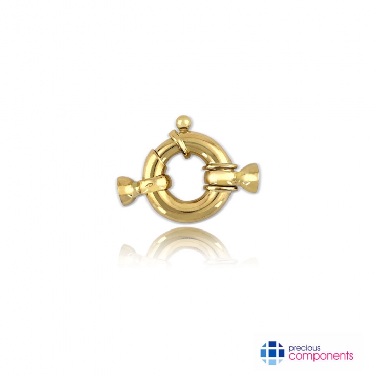 Clasp hollow ring with two cups - Precious Components