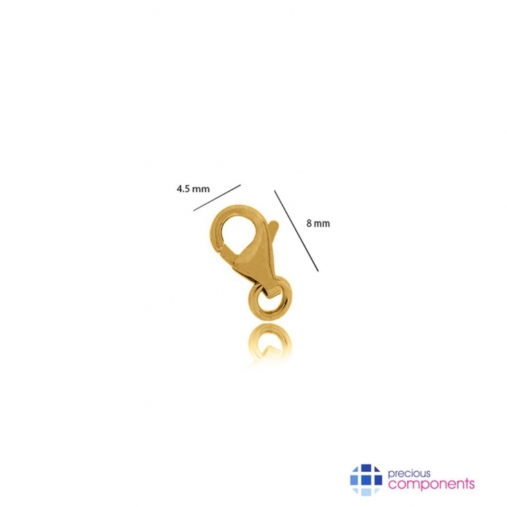 Pcomponent - Chiusura a pera 8mm - Precious Components - Semilavorati in oro - Precious Components