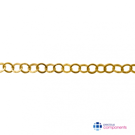18K Yellow Gold C130 Mirror Ring  Chain - Precious Components
