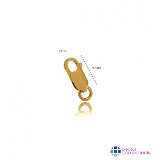 Pcomponent - Rectangular Lobster Locks 9.7mm   - Precious Components - Gold findings - Precious Components