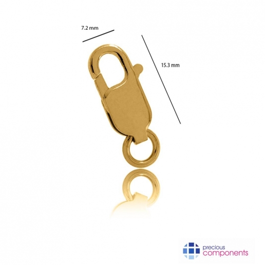 Pcomponent - Rectangular Lobster Locks 15mm   - Precious Components - Gold findings - Precious Components