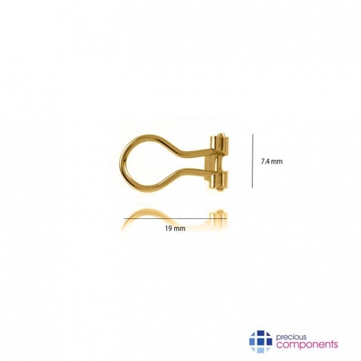 Pcomponent - Wire omega clips 19mm   - Precious Components - Gold findings - Precious Components
