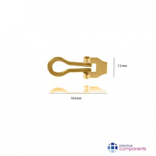 Pcomponent - Omega clip 19,4mm   - Precious Components - Gold findings - Precious Components