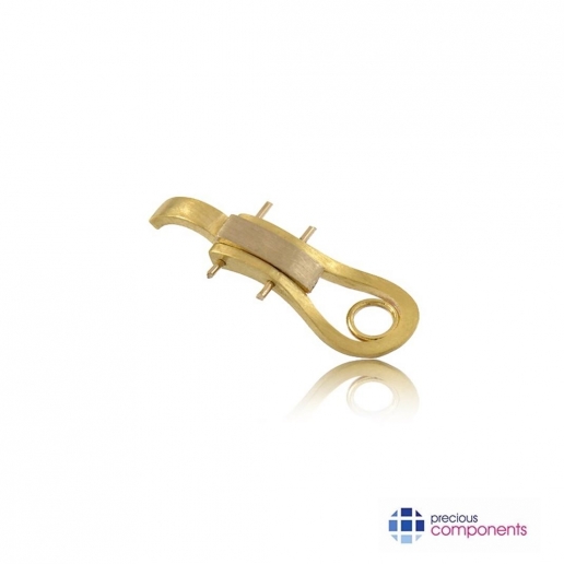 Pendientes de clip con ojal y almohadillas de goma -  Oro Amarillo 18 Ct - Precious Components