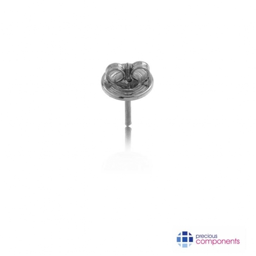18K White Gold Coined Earback+ Pin - Precious Components