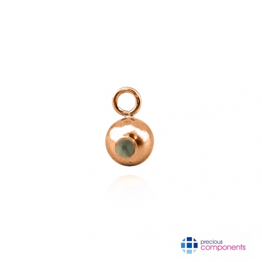 Boule 6 mm avec silicone + anneau -  Or Rouge 375 - Precious Components