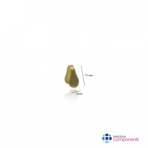 Embouts plats 4 mm -  Or Jaune 375 - Precious Components