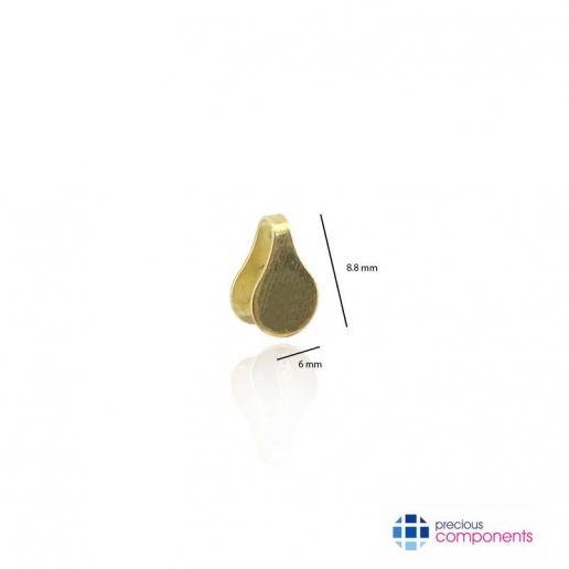 Embouts plats 6 mm -  Or Jaune 375 - Precious Components