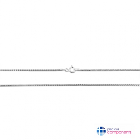 Collar de Cadena PopCorn|45cm - de Plata 925 Sterling - Precious Components