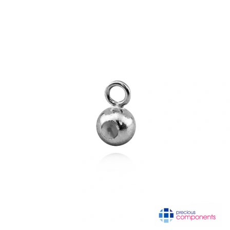 Boule 5 mm avec silicone + anneau - Argent 925 - Precious Components