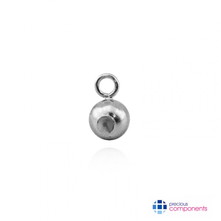 Boule 6 mm avec silicone + anneau - Argent 925 - Precious Components