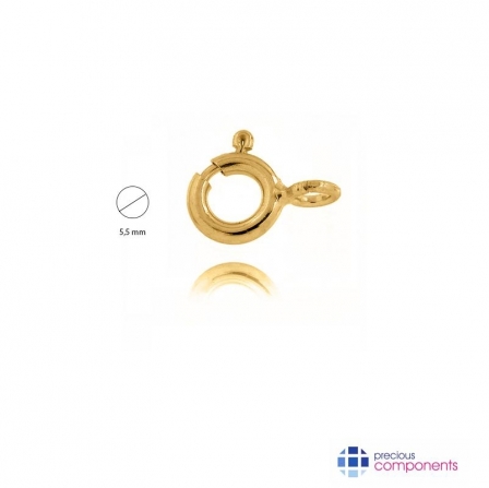 21K Gold Standard weight Spring Rings 5.5 mm - Precious Components