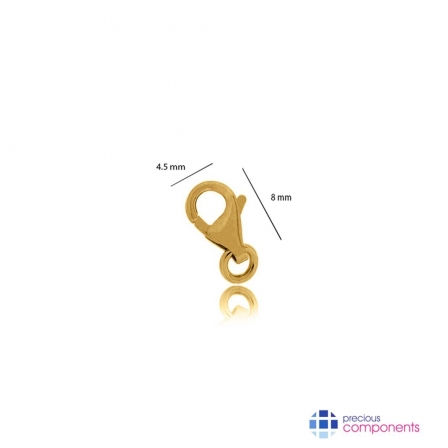 21K Gold Gold Pear Clasps 8 mm - Precious Components