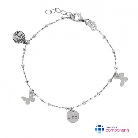 925 Sterling Silver LIFE Bracelet - Precious Components